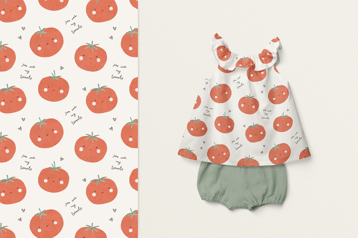 Cute tomato, a Pattern Graphic by Olena Kuznietsova (Photo 7 of 10)