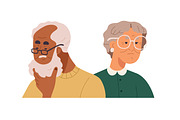 Face avatars of couples, friends set, a Person Illustration by Good Studio (Thumbnail 3 of 16)