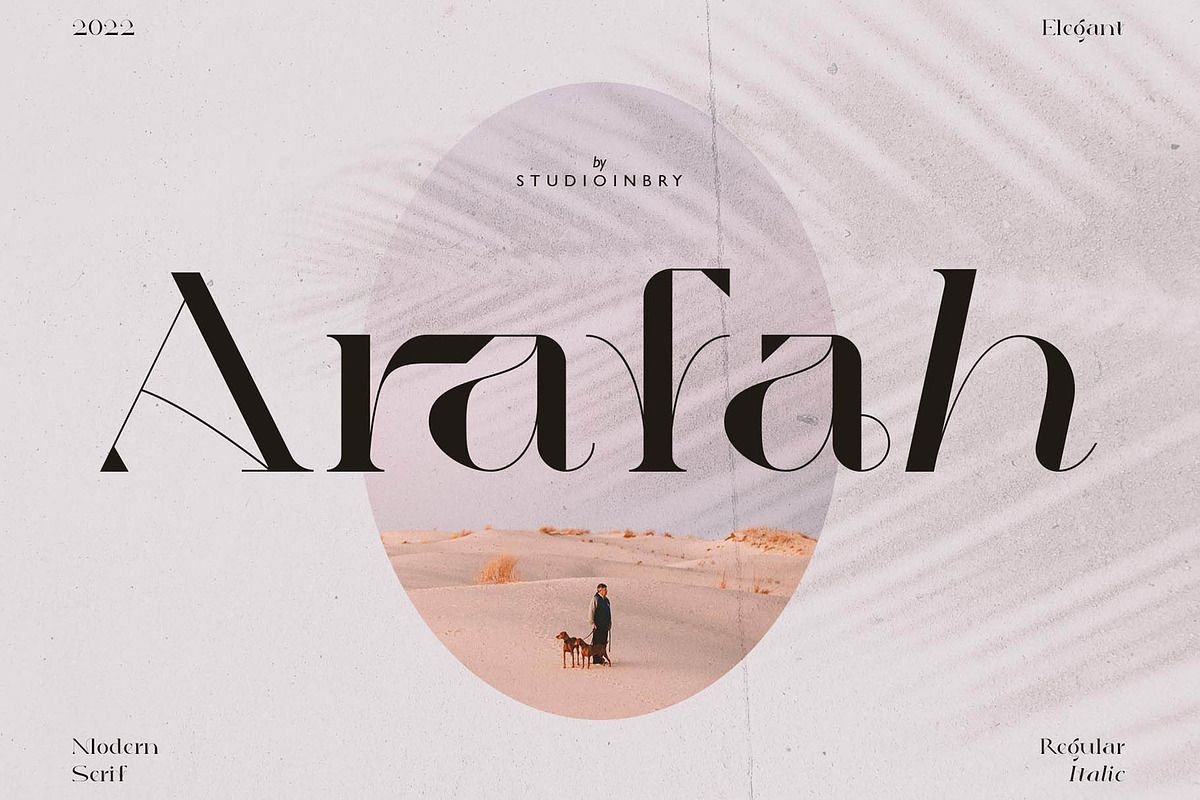 Arafah - Elegant & Modern Serif, a Serif Font by StudioinBry (Photo 1 of 20)