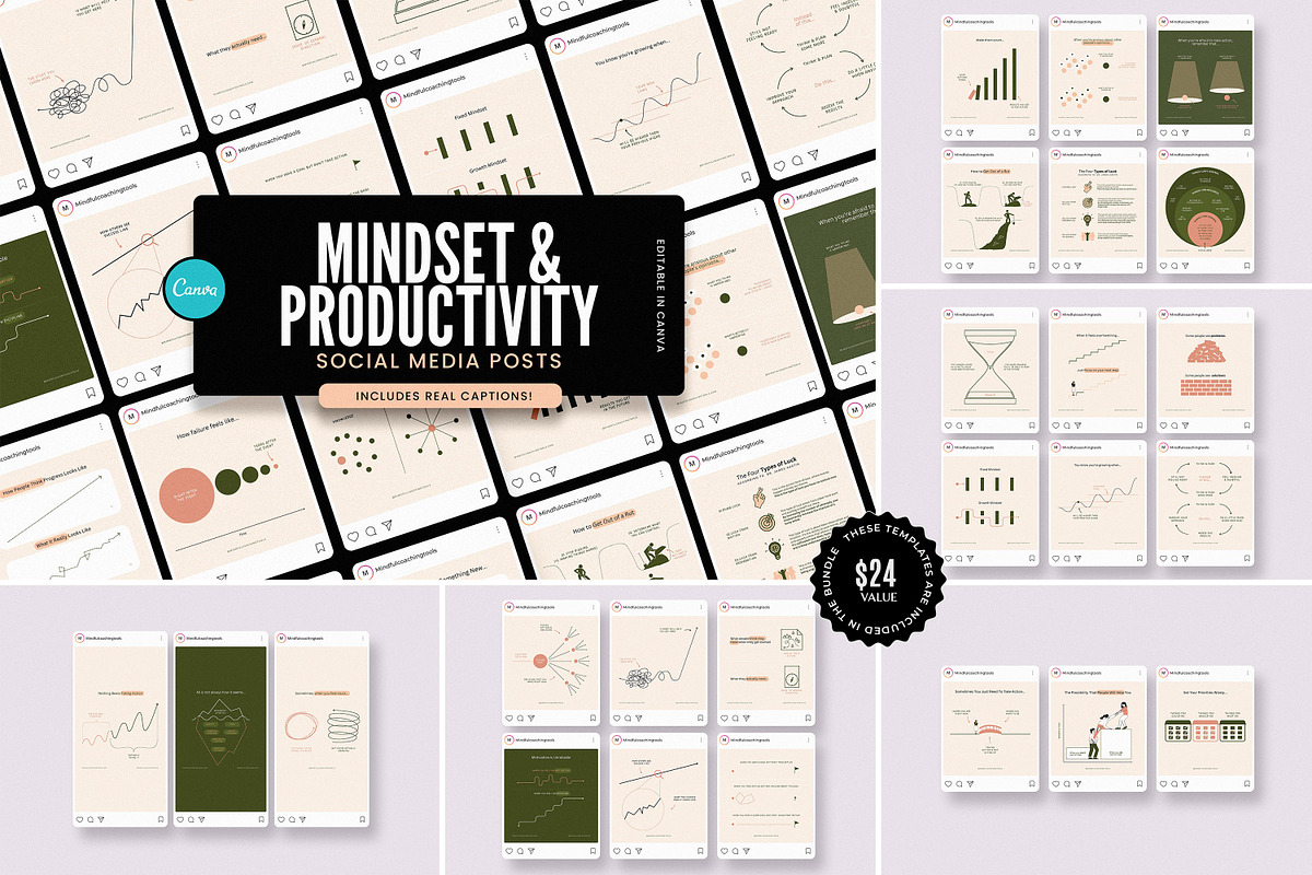 Coaching Growth Mindset Insta Posts, a Social Media Template by AndrewPixel (Photo 3 of 22)