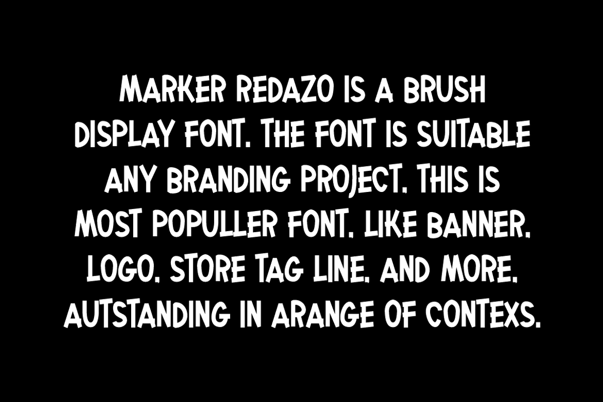 Marker Redazo - Chalk Font, a Handwritten Font by QR Design Studio (Photo 4 of 6)