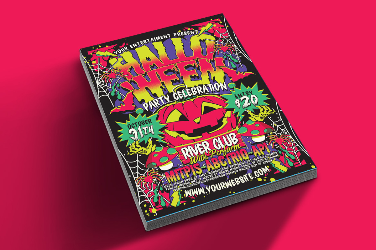 Halloween Party Celebration Flyer, a Flyer Template by Muhamad Iqbal hidayat (Photo 2 of 4)