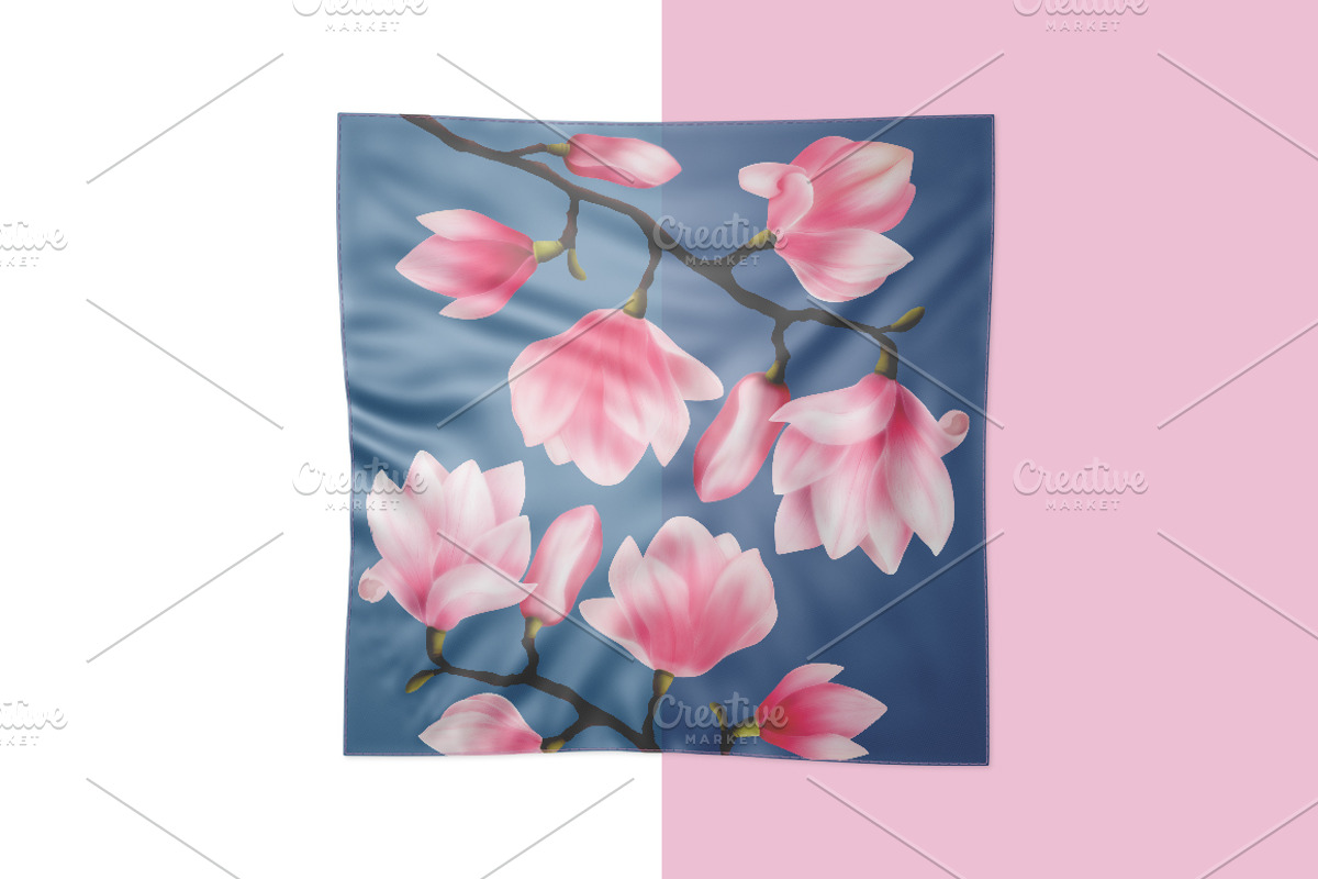 Silk, chiffon scarf mockup, a Product Mockup by NatalyaZelenova (Photo 5 of 5)