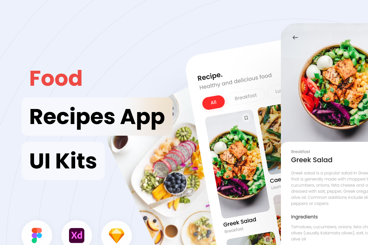 Food Recipe App, an UI Kit Template by udacreative_id