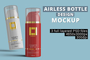 Airless Pump Cosmetic Bottle Mockup, a Cups & Container Mockup by Digitalphaser (Thumbnail 1 of 5)