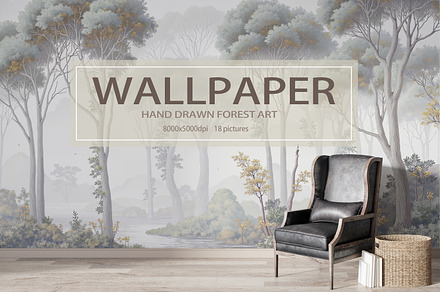 Forest Art Wallpaper Set
