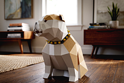 Bulldog Sculpture - 3d papercraft, a Card Template by PAPER amaze (Thumbnail 3 of 5)