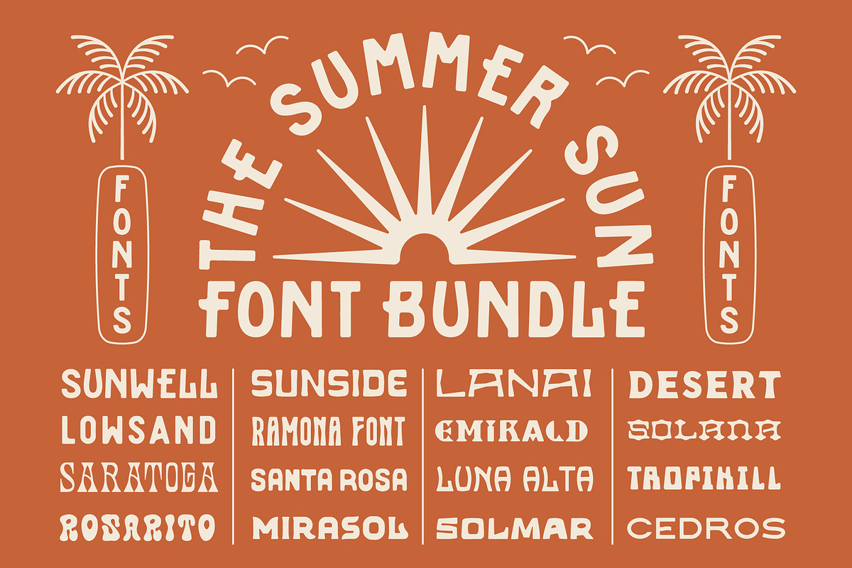 Summer Sun Font Bundle-Coastal Type, a Serif Font by NienowBrand (Photo 1 of 18)