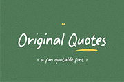 Original Quotes - Fun Quotable Font, a Script Font by Balpirick Studio (Thumbnail 1 of 7)