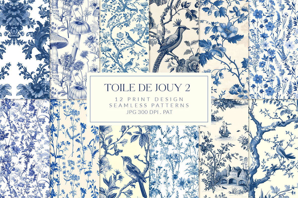 French Vintage Print Design Patterns