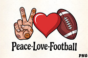 Peace love basketball and football, an Illustration by CrexoraLab (Thumbnail 1 of 4)