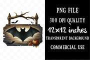 Halloween Wood Sign Clipart, an Illustration by Designking (Thumbnail 5 of 5)