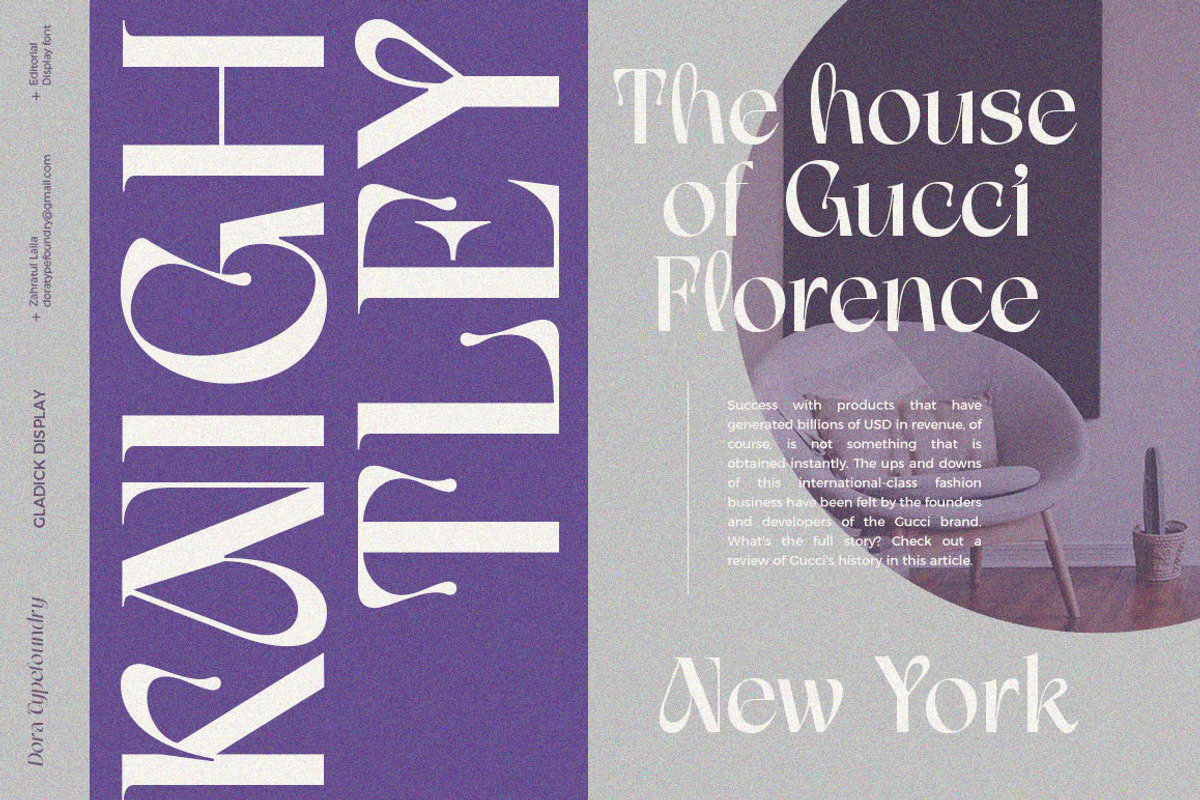 Gladick - Modern Typeface, a Serif Font by Dora Typefoundry (Photo 8 of 28)