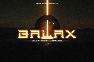 Galax Sci-Fi Font Display