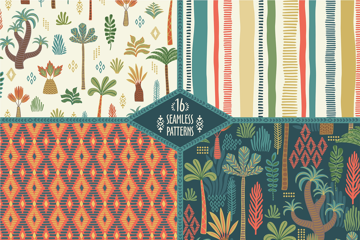 Boho Palms. Patterns & Elements, a Pattern Graphic by Nadia Grapes (Photo 5 of 8)