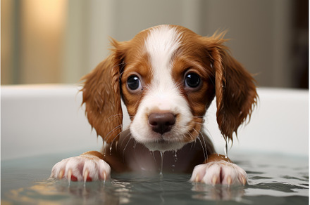 Fragrant Puppy dog foam bath, an Animal Photo by Ylivdesign