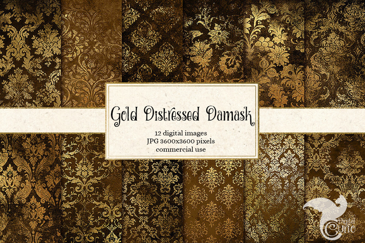 Gold Distressed Textures, a Texture Graphic by Digital Curio