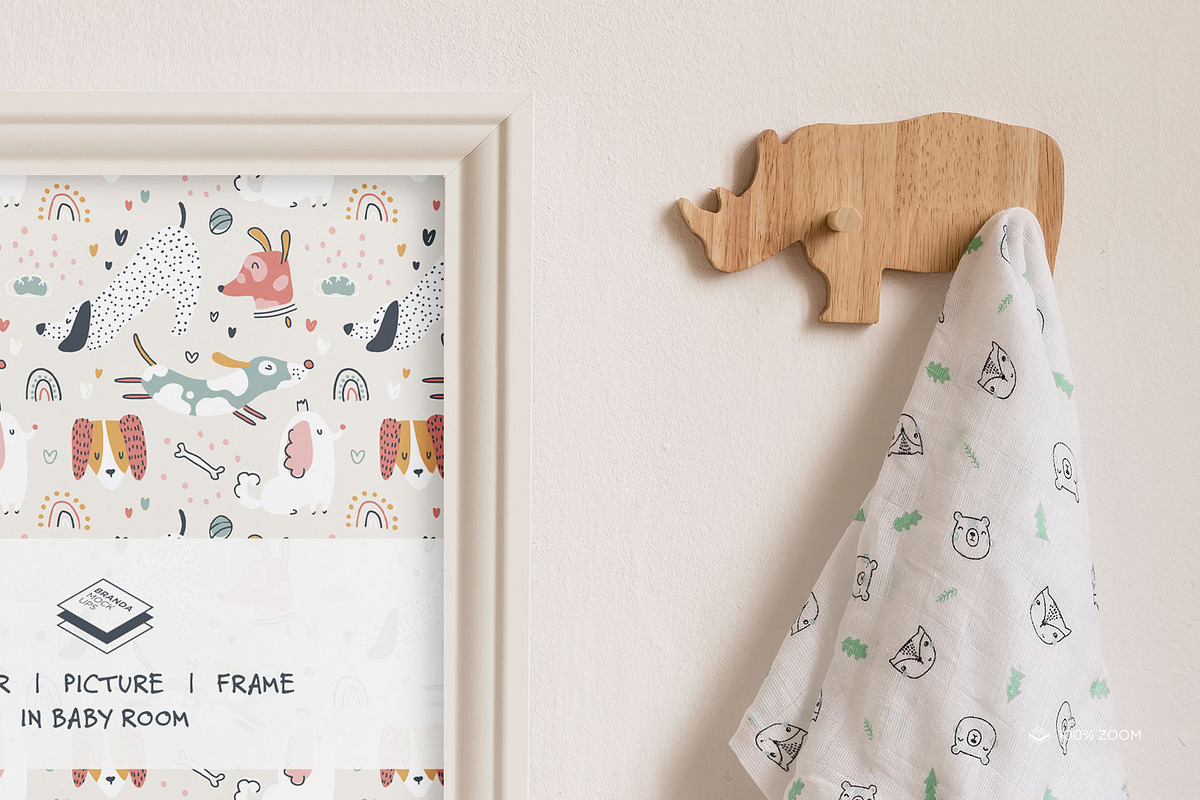 Portrait Frame in Baby Room Mock-up, a Print Template by Branda Keeps (Photo 29 of 30)