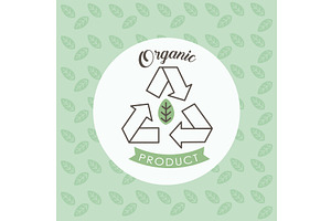 organic product label, an Illustration by studiogstock