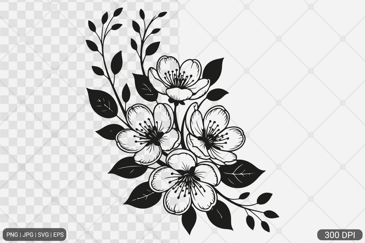 Cherry Blossom SVG PNG Bundle, an Illustration by Actual Pixel (Photo 15 of 33)