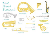 Wind Musical Instruments, an Object Graphic by Vectorikart (Thumbnail 2 of 2)