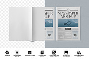 Tabloid Size Newspaper Mockup, a Product Mockup by PixelVoyager (Thumbnail 2 of 7)