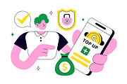 10 Top Up Balance Illustration, a Finance Illustration by denayunebgt (Thumbnail 4 of 4)