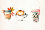 Coffee Cups Clipart, an Illustration by Libby Wishes (Thumbnail 6 of 6)