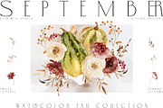 SEPTEMBER Watercolor Fall Set, an Object Graphic by Kaleriia (Thumbnail 1 of 13)