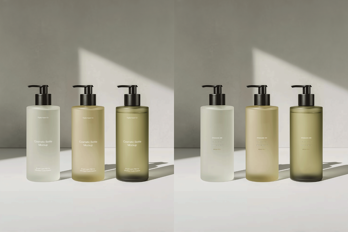 Neutral Cosmetic Bottles Mockup, a Packaging Mockup by Digital Asset Co (Photo 2 of 4)