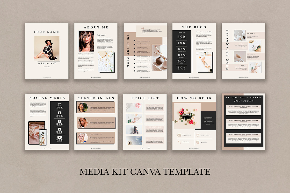 Media Kit Canva Template | DAHLIA, a Brochure Template by Studio Next (Photo 6 of 9)