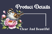 Spring Sparrow Bird Clipart, a Work Illustration by OK Design (Thumbnail 4 of 4)