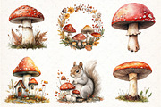 Autumn Mushrooms Clipart Bundle, an Illustration by Pixels.Craft (Thumbnail 3 of 7)
