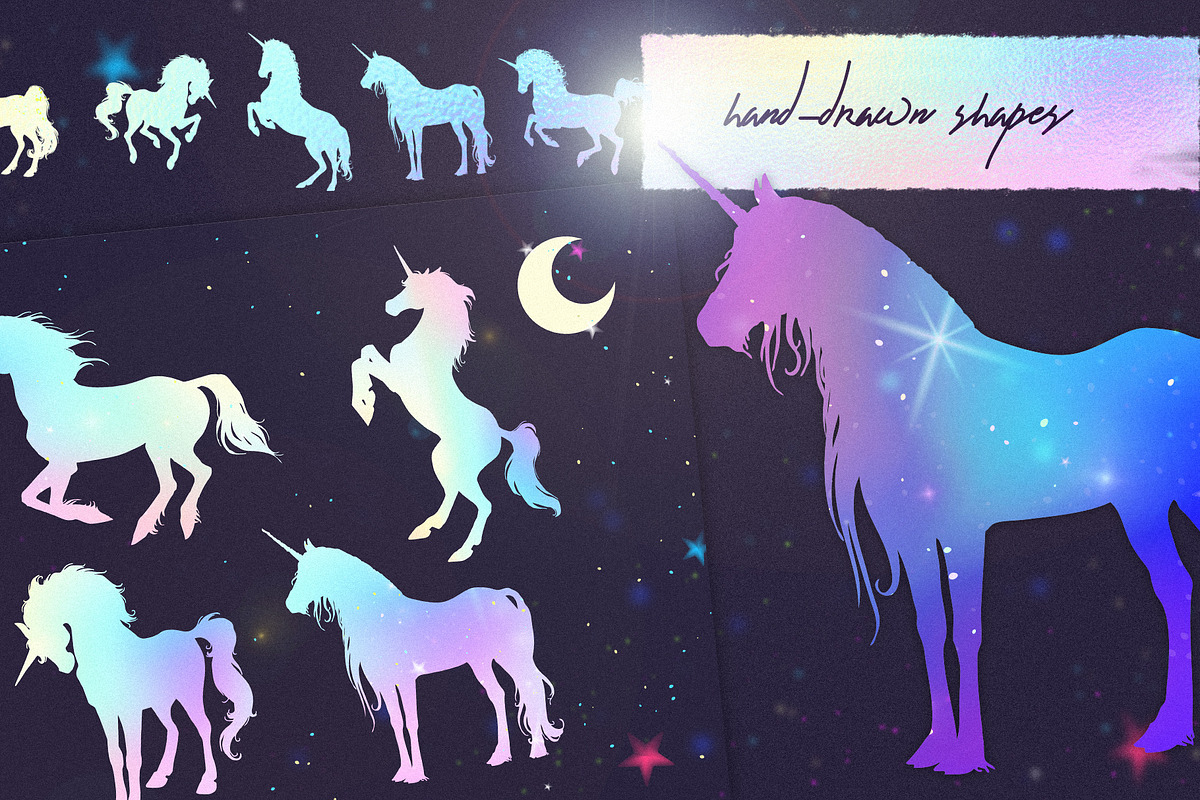 Unicorns collection, an Animal Illustration by Gluiki (Photo 3 of 7)