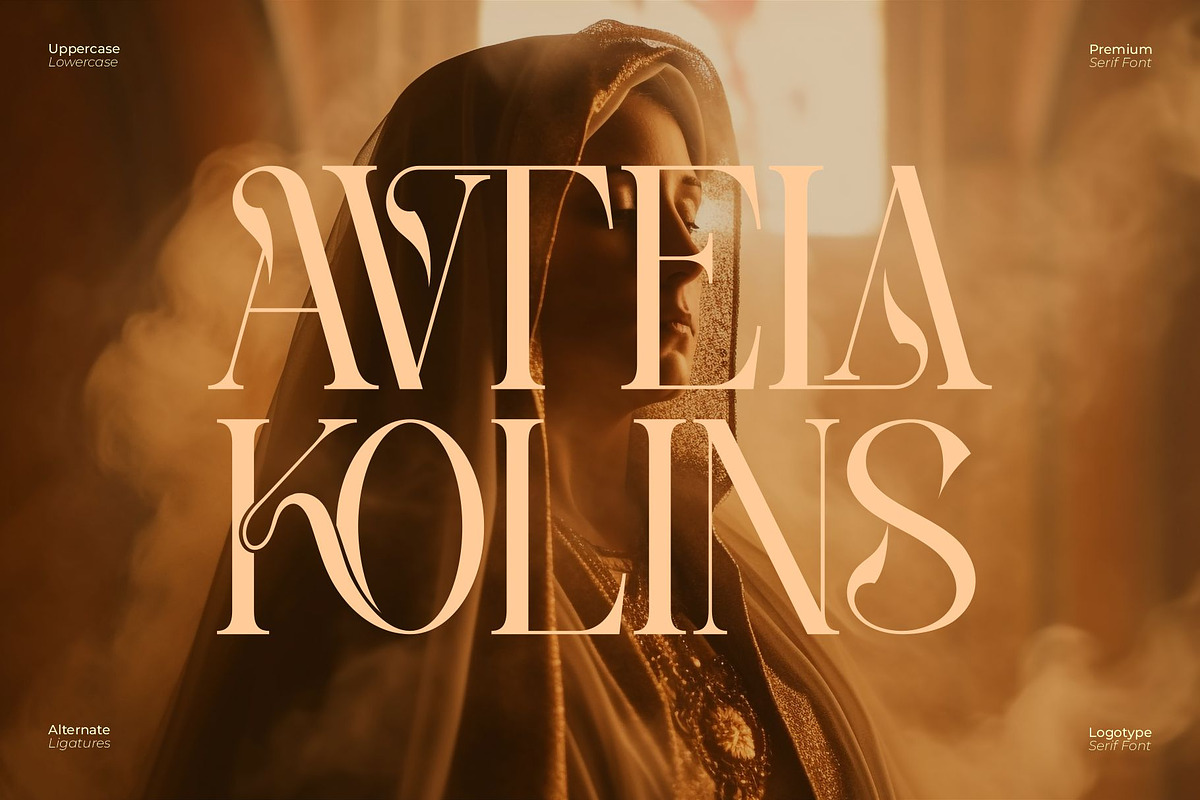 Rokcla || Vintage Retro Serif Font, a Serif Font by Ermedia Studio (Photo 2 of 10)