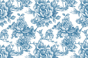 PEONY Floral Patterns And Motifs