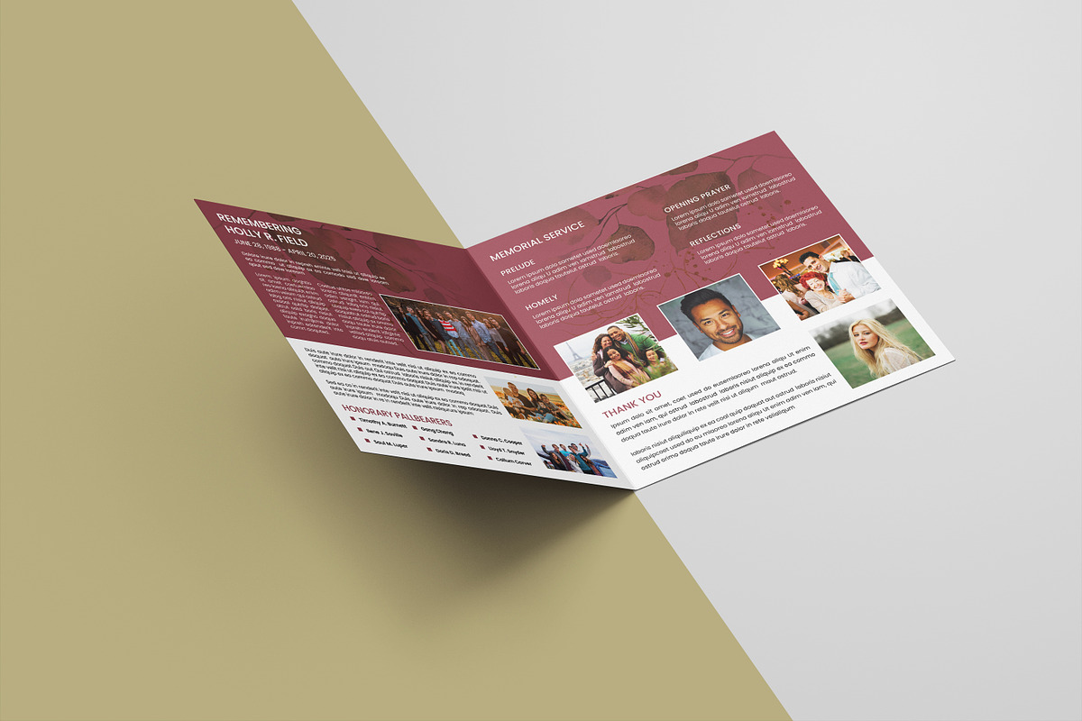 Funeral Program And Prayer Card, a Brochure Template by crazyOWL (Photo 5 of 8)