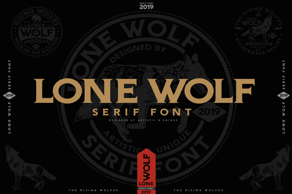 LONE WOLF - Serif font preview 2