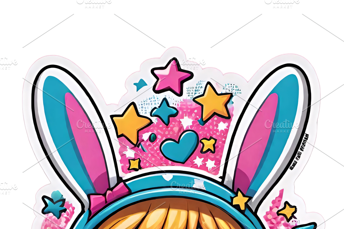 Cyberpunk Rabbit Stickers PNG & JPG, an Object Graphic by ETARA by Mea Hau (Photo 7 of 14)