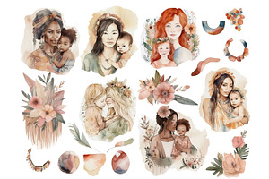 Beautiful Mama Clipart Collection