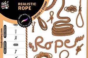 Realistic Rope Brushes, a Brush Add-On by Cozy Brushery