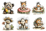 Whimsical Summer Animals Clipart, an Illustration by Dream Creation (Thumbnail 3 of 8)