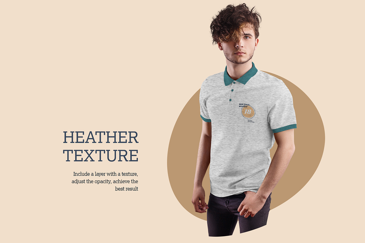8 Men's Polo Mockups, a Shirt Mockup by Grow Design Craft Studio (Photo 5 of 7)