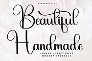 Beautiful Handmade, a Handwritten Font by FreshTypeINK (Thumbnail 1 of 8)
