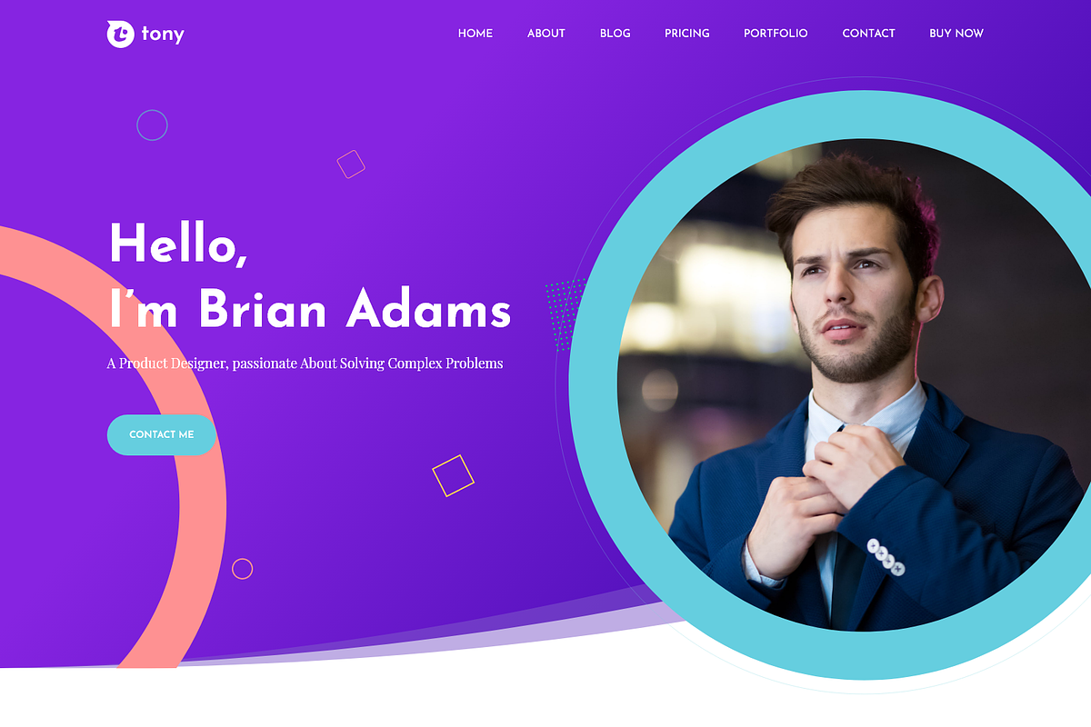 Tony Resume, a Templates & Theme by moinkhanuy (Photo 2 of 3)