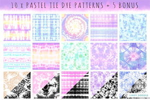 Summer Pastel Tie-Dye Patterns