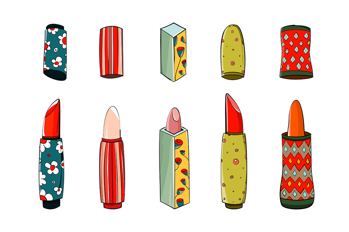 Makeup Collection Colorful Drawing, a Decorative Illustration by Popmarleo Shop (Photo 2 of 3)