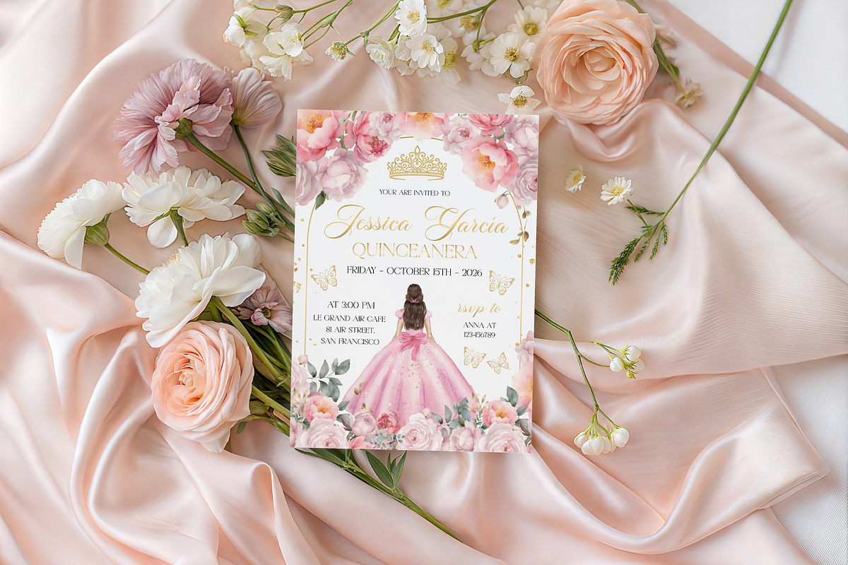 Princess 15th Birthday Invitation, a Templates & Theme by VeliusCreativeStudio (Photo 3 of 3)
