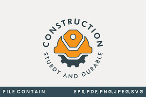 helmet safety logo color vector