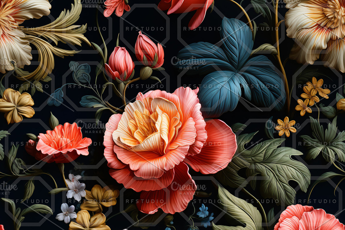 SPELLBOUND GARDEN. Seamless Pack, a Texture Illustration by RefinedFantasyStudio (Photo 4 of 9)
